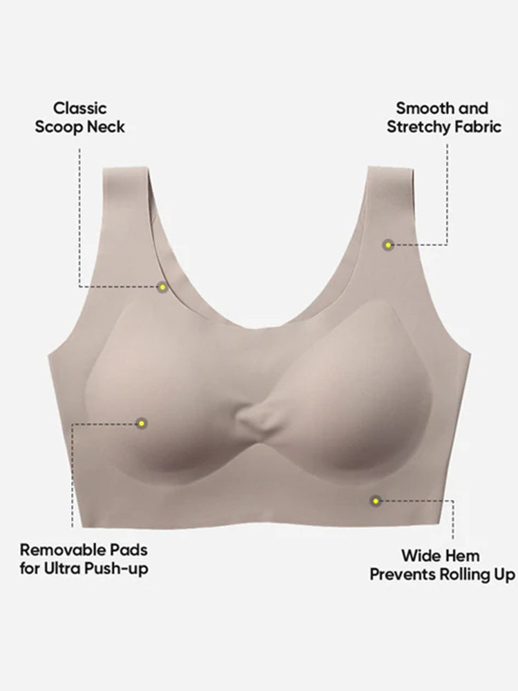 Women's Comfy Sleep Smoothing Scoop Pull-Over Wireless Bras