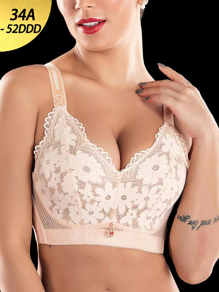 Breathable Floral Lace Ultra-thin Bra