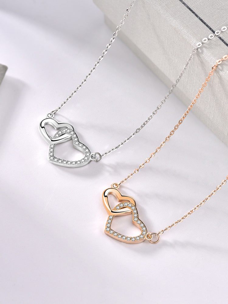 Interlocking Diamond Heart Necklace