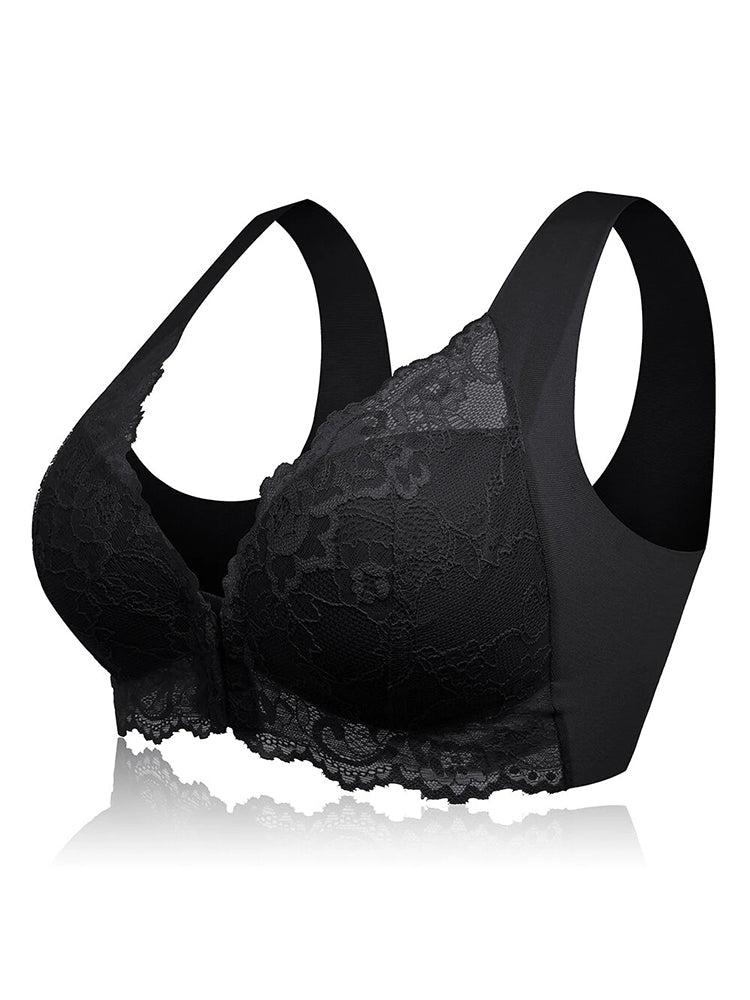 Comfort Front Close Lacy Wireless Bra