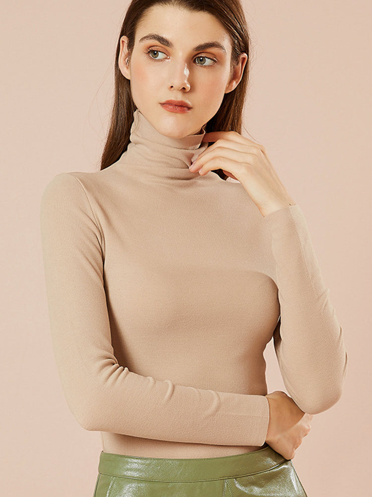 High Collar Simple Base Layer Thermal Top