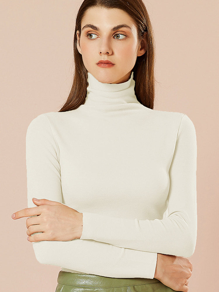 High Collar Simple Base Layer Thermal Top